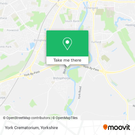 York Crematorium map