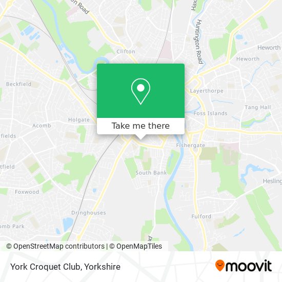 York Croquet Club map