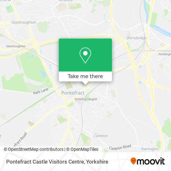 Pontefract Castle Visitors Centre map