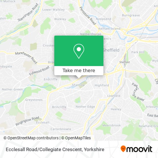 Ecclesall Road / Collegiate Crescent map