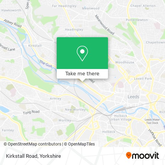 Kirkstall Road map