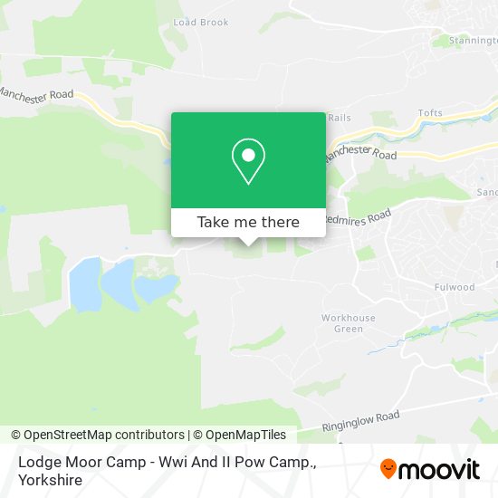 Lodge Moor Camp - Wwi And II Pow Camp. map