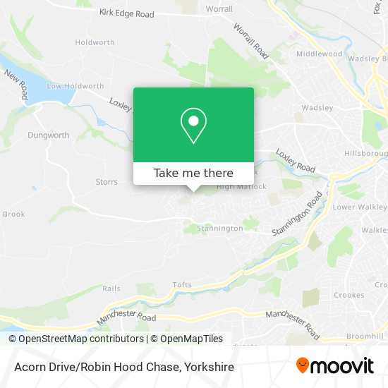 Acorn Drive/Robin Hood Chase map