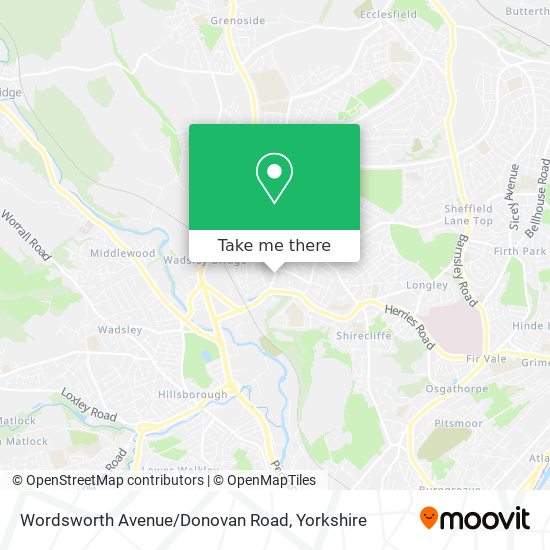 Wordsworth Avenue/Donovan Road map