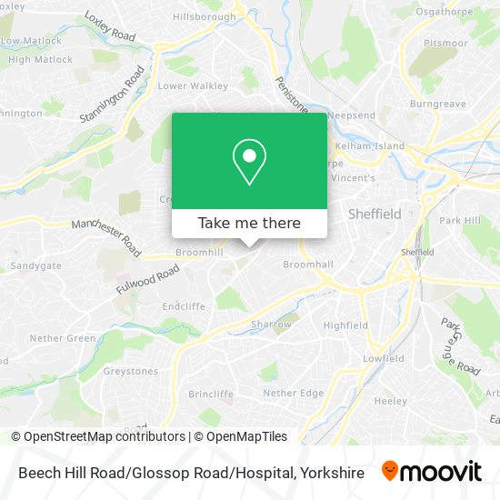 Beech Hill Road / Glossop Road / Hospital map