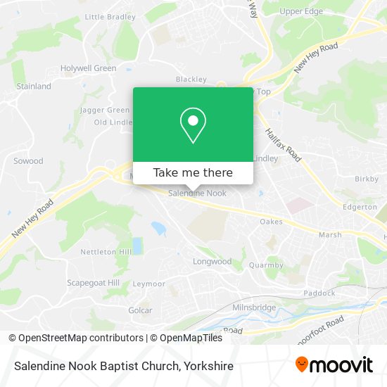 Salendine Nook Baptist Church map