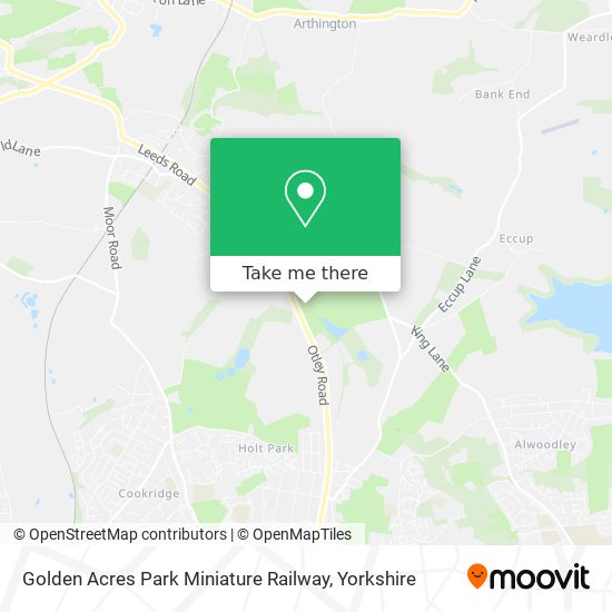 Golden Acres Park Miniature Railway map