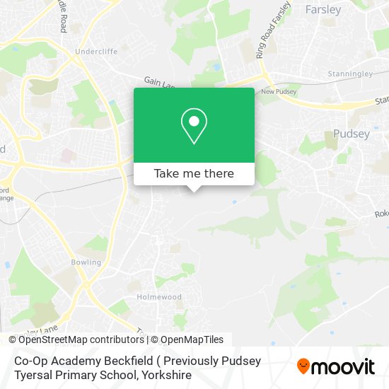 Co-Op Academy Beckfield map