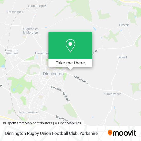 Dinnington Rugby Union Football Club map