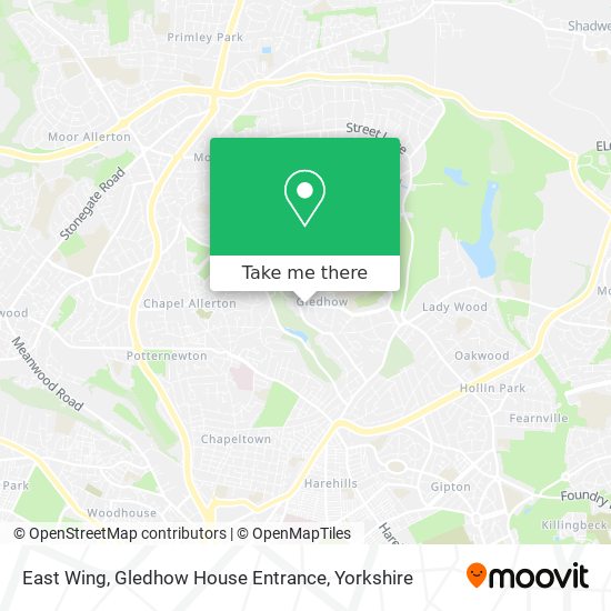 East Wing, Gledhow House Entrance map