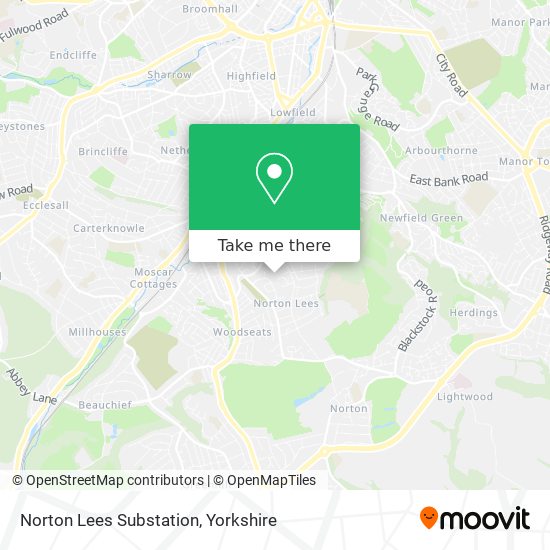 Norton Lees Substation map