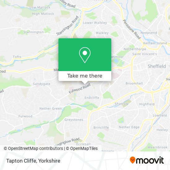 Tapton Cliffe map