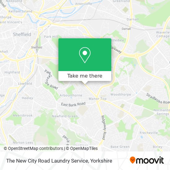 The New City Road Laundry Service map