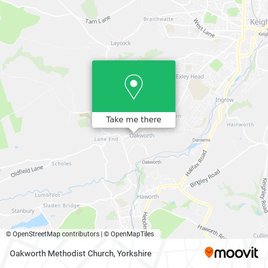 Oakworth Methodist Church map