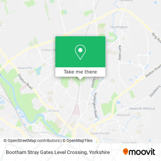 Bootham Stray Gates Level Crossing map