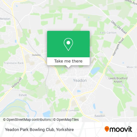 Yeadon Park Bowling Club map