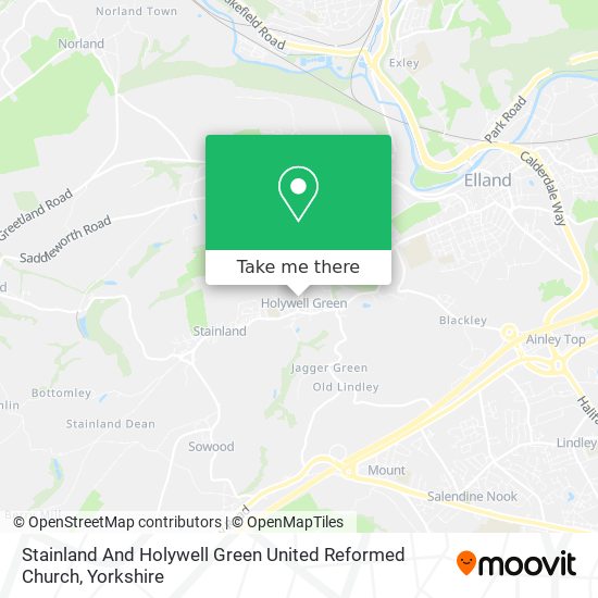 Stainland And Holywell Green United Reformed Church map