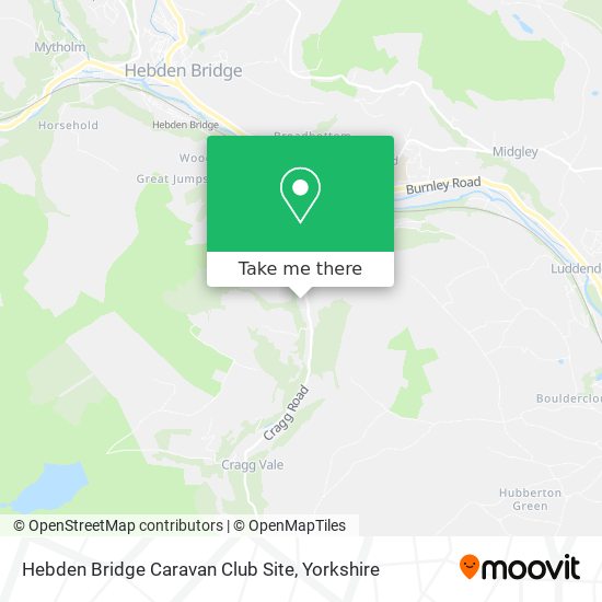 Hebden Bridge Caravan Club Site map