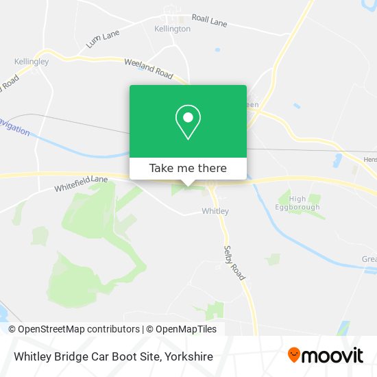 Whitley Bridge Car Boot Site map