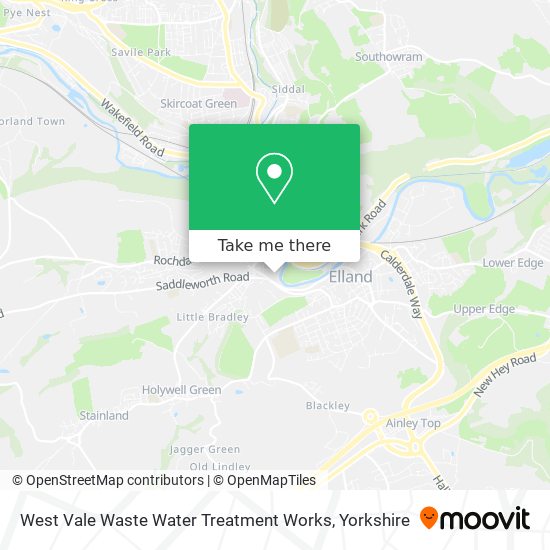 West Vale Waste Water Treatment Works map