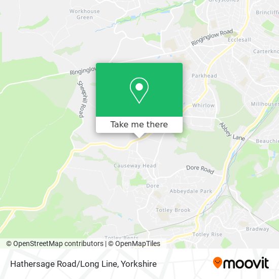 Hathersage Road/Long Line map