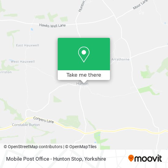 Mobile Post Office - Hunton Stop map