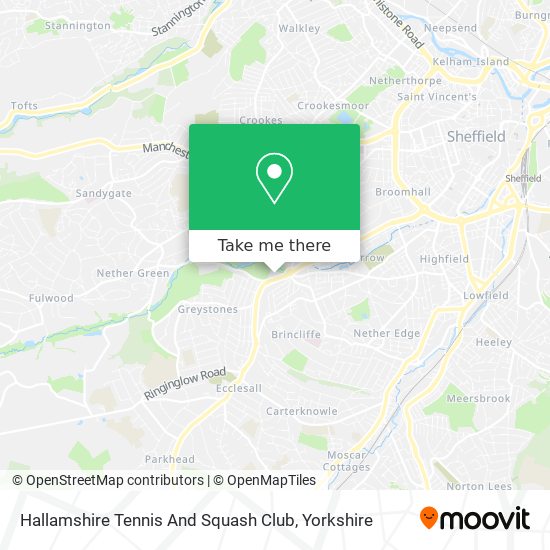 Hallamshire Tennis And Squash Club map