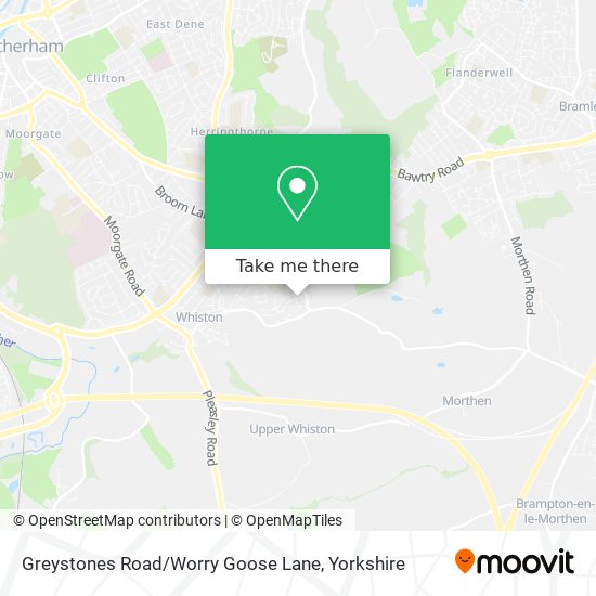 Greystones Road / Worry Goose Lane map