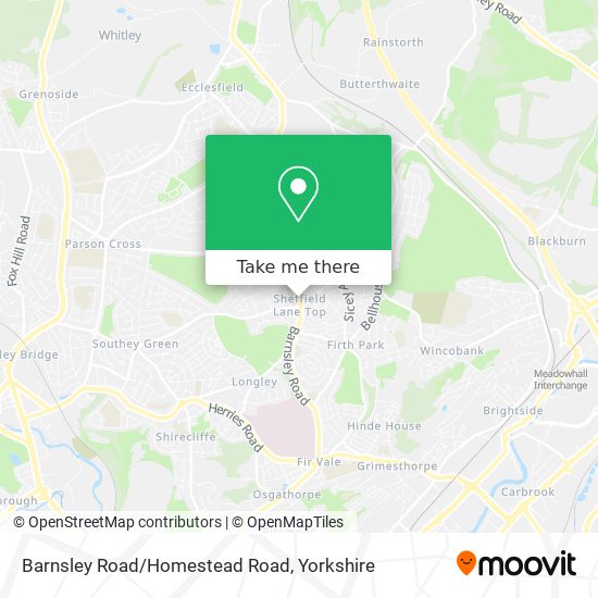 Barnsley Road/Homestead Road map