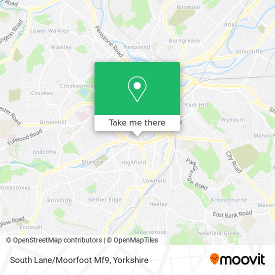 South Lane/Moorfoot Mf9 map