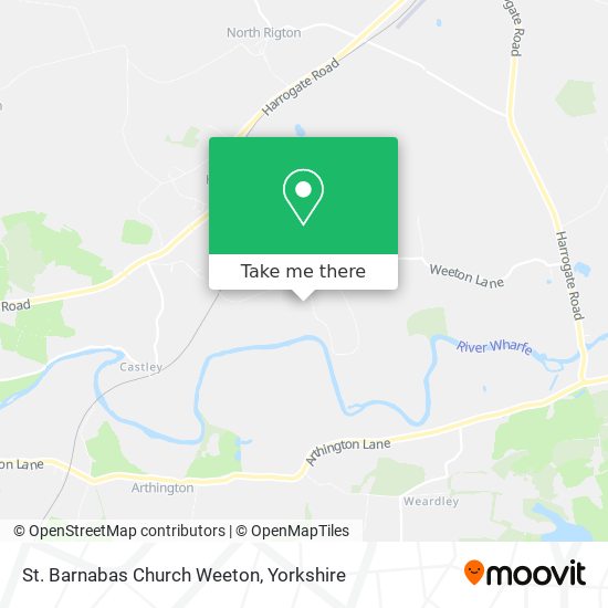 St. Barnabas Church Weeton map