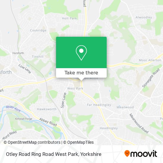 Otley Road Ring Road West Park map