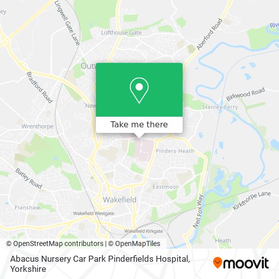 Abacus Nursery Car Park Pinderfields Hospital map