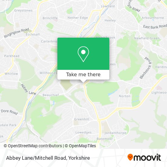 Abbey Lane/Mitchell Road map