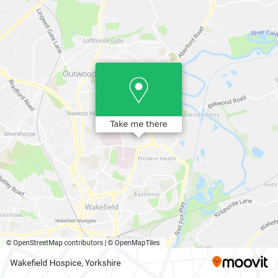 Wakefield Hospice map