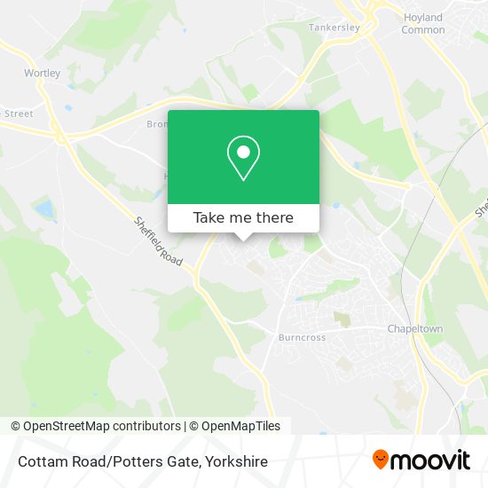 Cottam Road/Potters Gate map