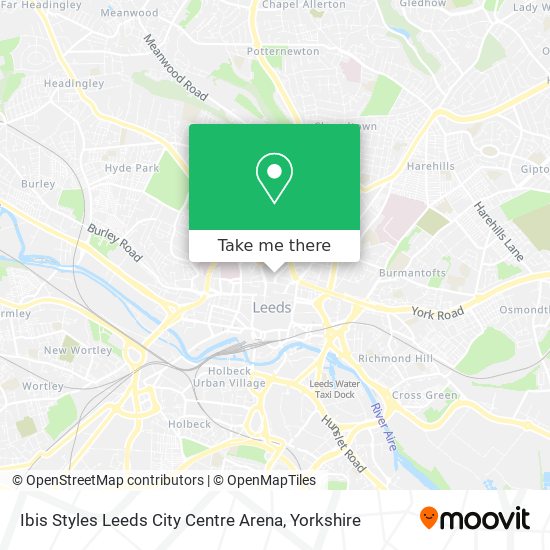 Ibis Styles Leeds City Centre Arena map