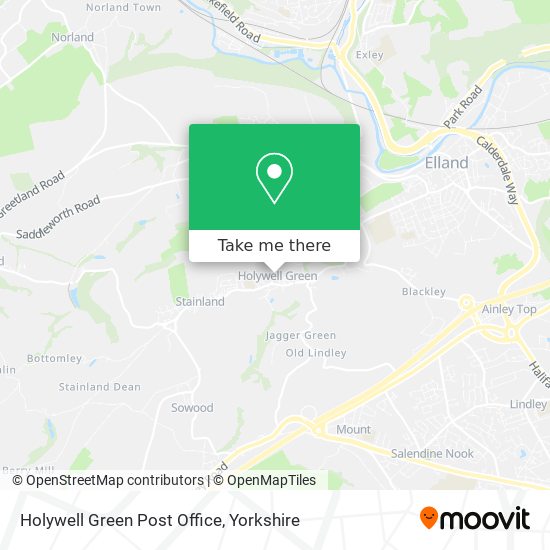 Holywell Green Post Office map