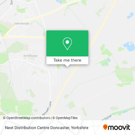 Next Distribution Centre Doncaster map