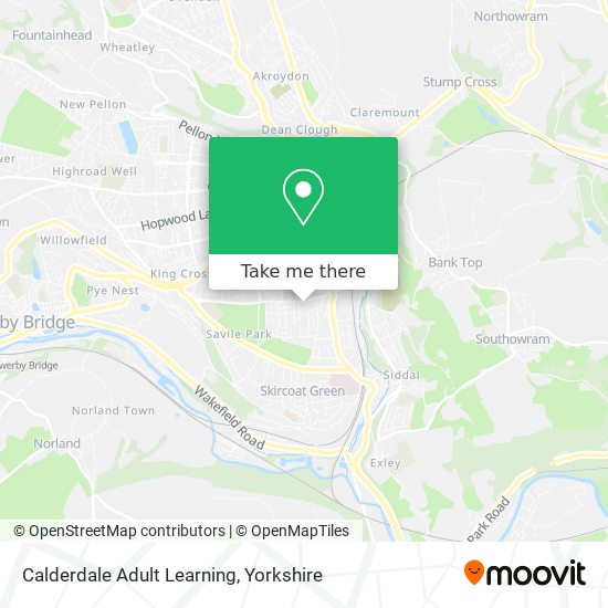 Calderdale Adult Learning map