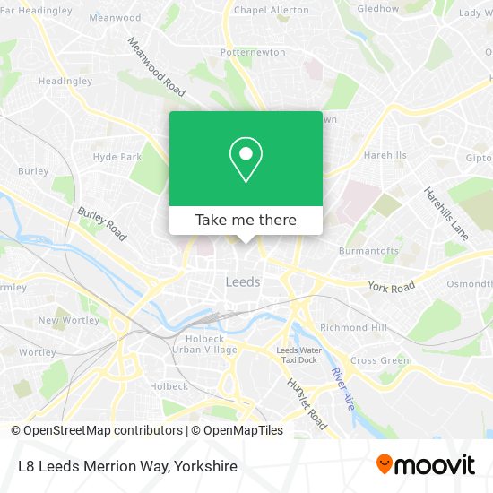 L8 Leeds Merrion Way map