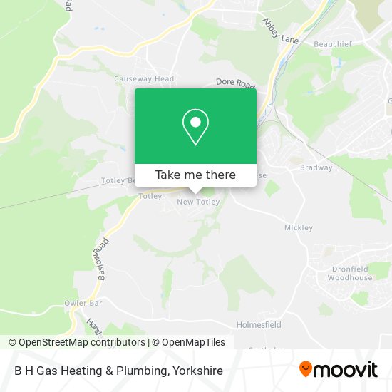 B H Gas Heating & Plumbing map