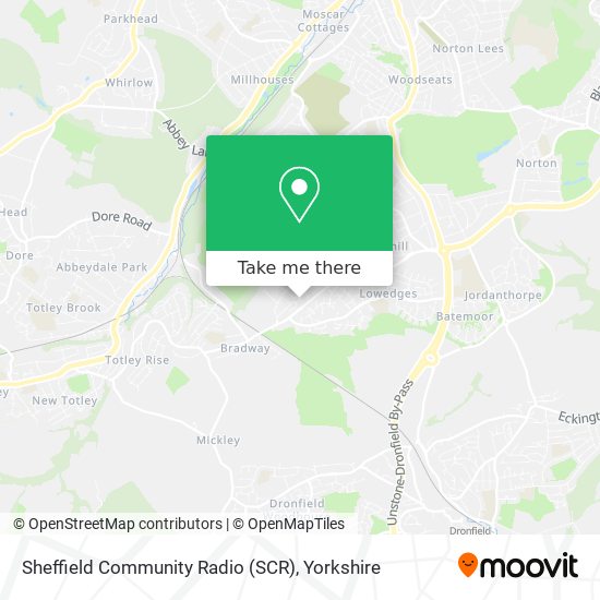 Sheffield Community Radio (SCR) map