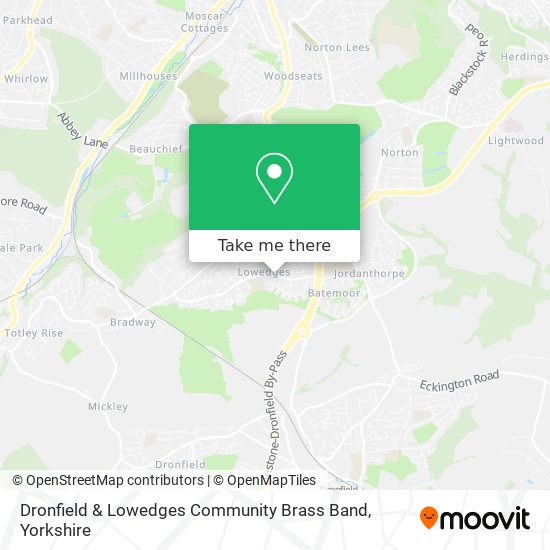 Dronfield & Lowedges Community Brass Band map