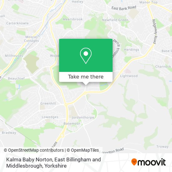 Kalma Baby Norton, East Billingham and Middlesbrough map