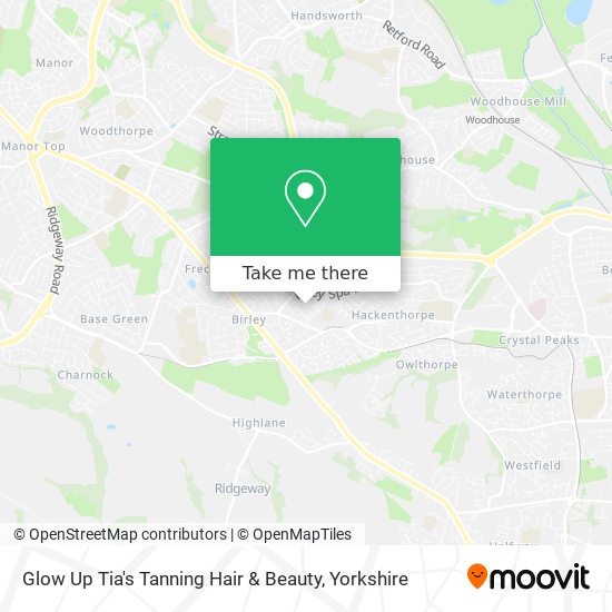 Glow Up Tia's Tanning Hair & Beauty map