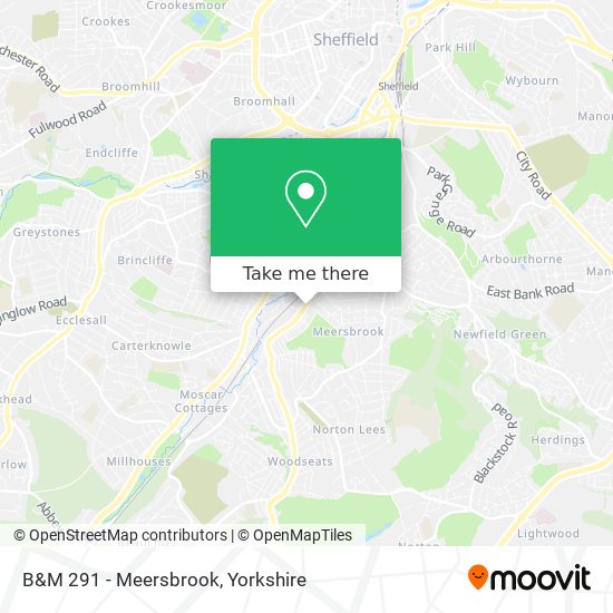 B&M 291 - Meersbrook map