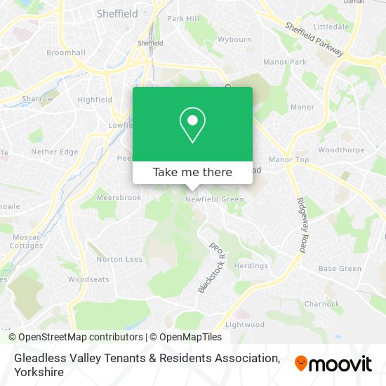 Gleadless Valley Tenants & Residents Association map