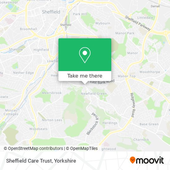 Sheffield Care Trust map