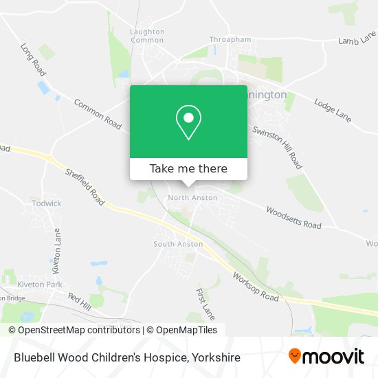 Bluebell Wood Children's Hospice map